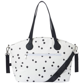 Ivory & Black Spotted Baby Changing Bag