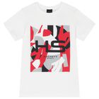 Boys White Logo T-Shirt, 1, hi-res