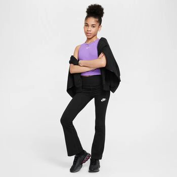 Girls Black Logo Leggings