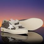 Girls Silver & Ivory Embellished  Trainers, 1, hi-res