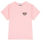 Girls Pink Teddy Bear Logo T-Shirt, 3, hi-res