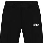 Boys Black Logo Joggers, 1, hi-res