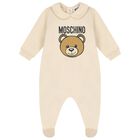 Beige Teddy Bear Logo Babygrow Gift Set, 2, hi-res