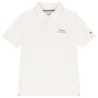 Boys Ivory Logo Polo Shirt, 2, hi-res