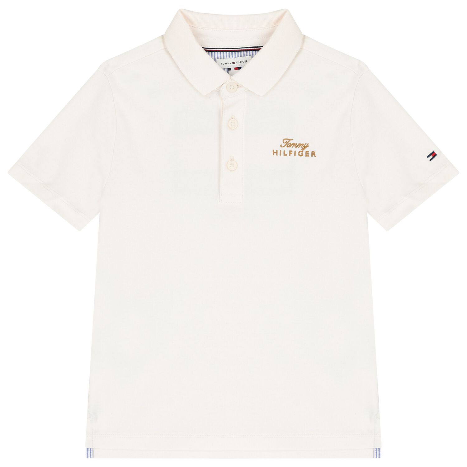 Boys Ivory Logo Polo Shirt, 2, hi-res
