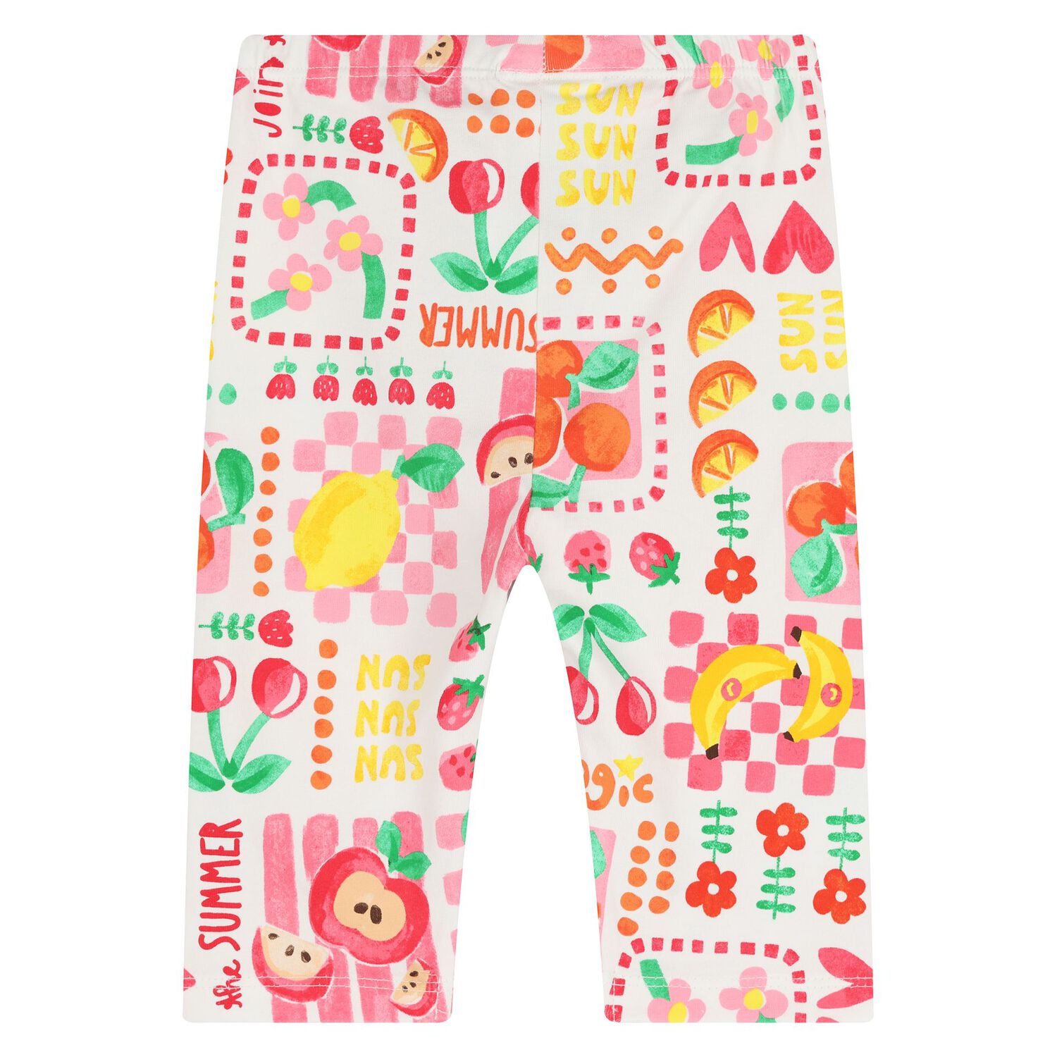 Younger Girls White & Pink Leggings Set, 1, hi-res