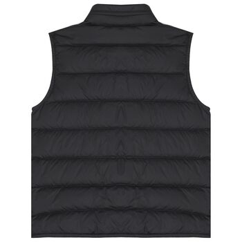 Boys Black Puffer Gilet