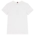 Boys White Logo T-Shirt, 3, hi-res