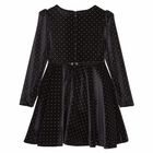 Girls Black Embellished Dress, 1, hi-res