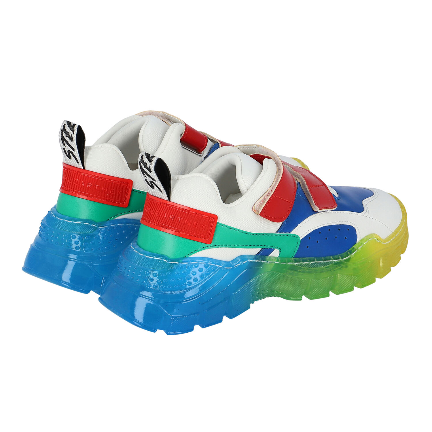 White Logo Velcro Trainers, 1, hi-res