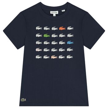 Boys Navy Blue Logo T-Shirt