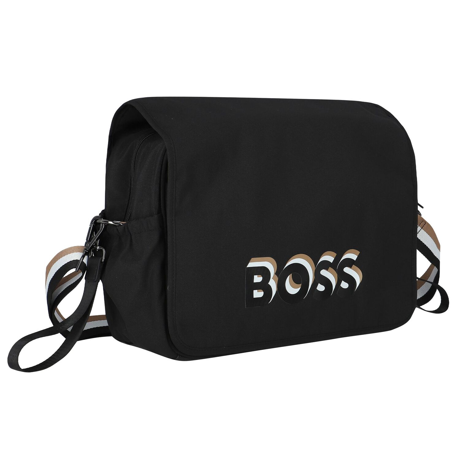 Black Logo Baby Changing Bag, 1, hi-res