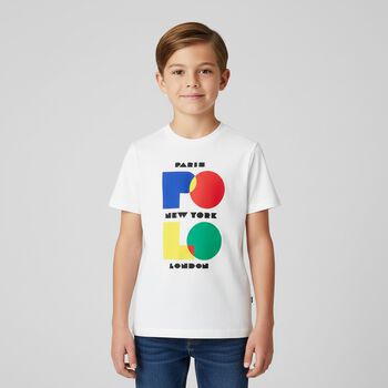 Boys White Logo T-Shirt
