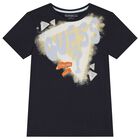 Boys Navy Blue Logo T-Shirt, 2, hi-res