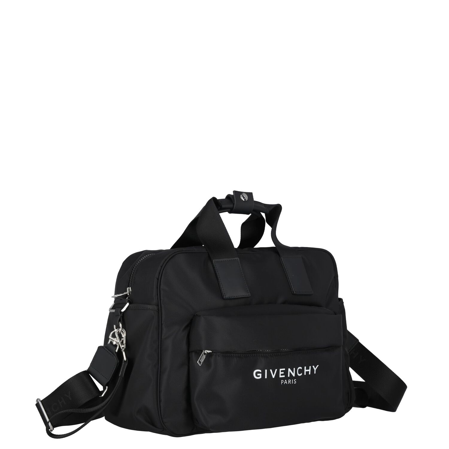Black Logo Baby Changing Bag, 1, hi-res