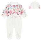 Baby Girls Ivory Logo Floral Babygrow Gift Set, 1, hi-res