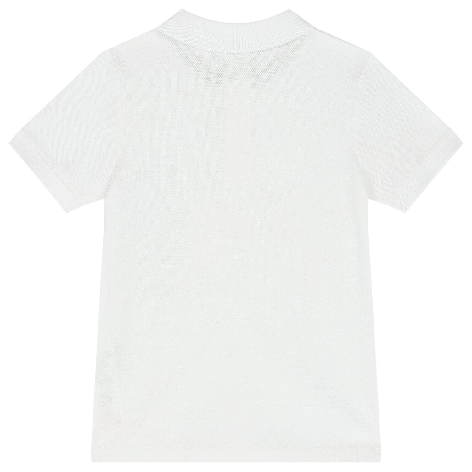 Younger Boys White Logo Polo Shirt, 1, hi-res