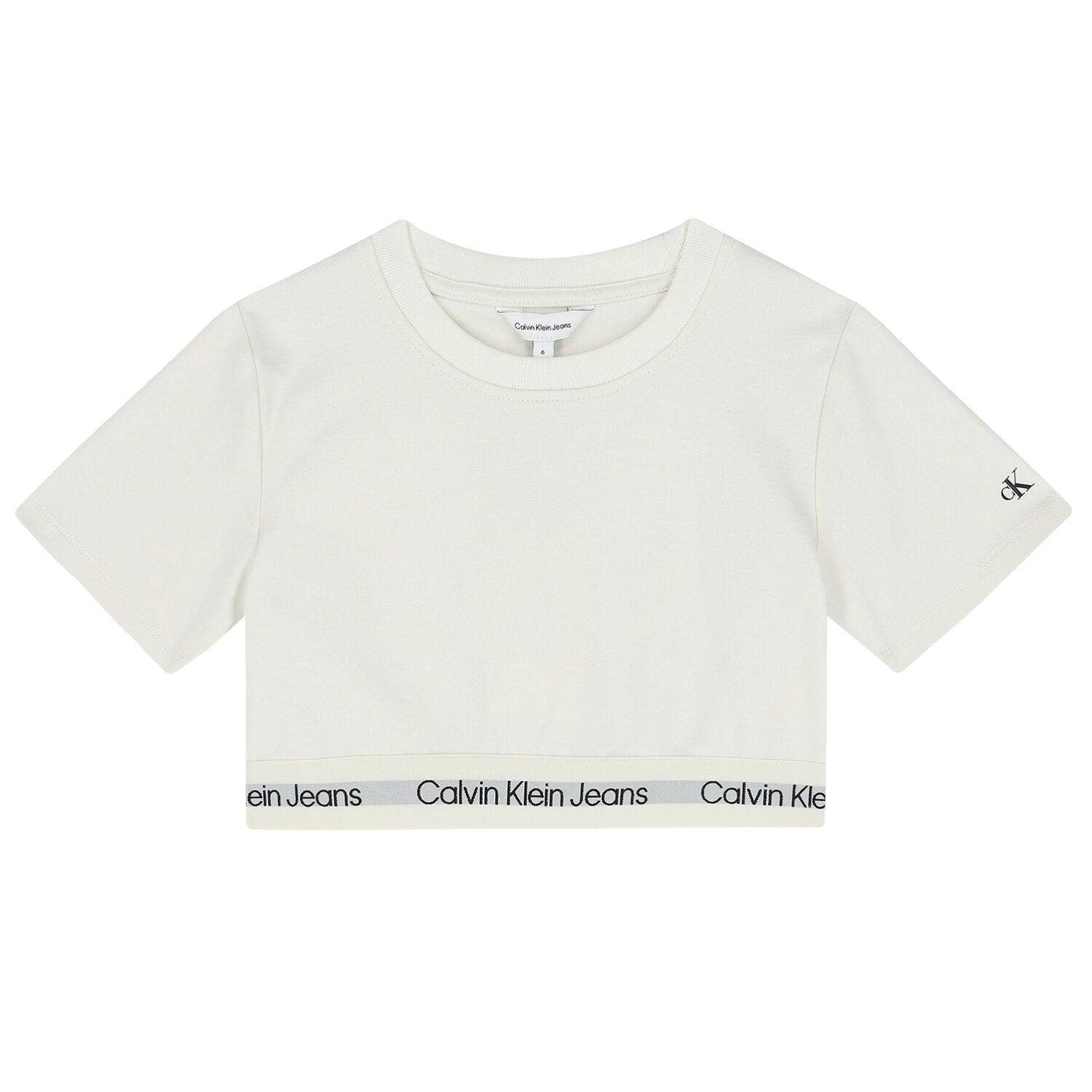 Girls Ivory Logo T-Shirt, 1, hi-res