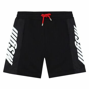 Boys Black Logo Shorts