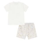 Baby Boys Ivory & Blue Barocco Shorts Set, 1, hi-res