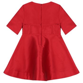 Girls Red Mikado Dress
