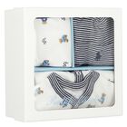 Baby Boys White & Navy Blue Logo Babygrow Gift Set, 1, hi-res