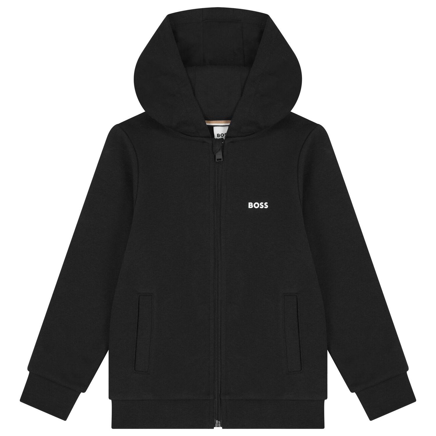 Boys Black Logo Tracksuit, 1, hi-res