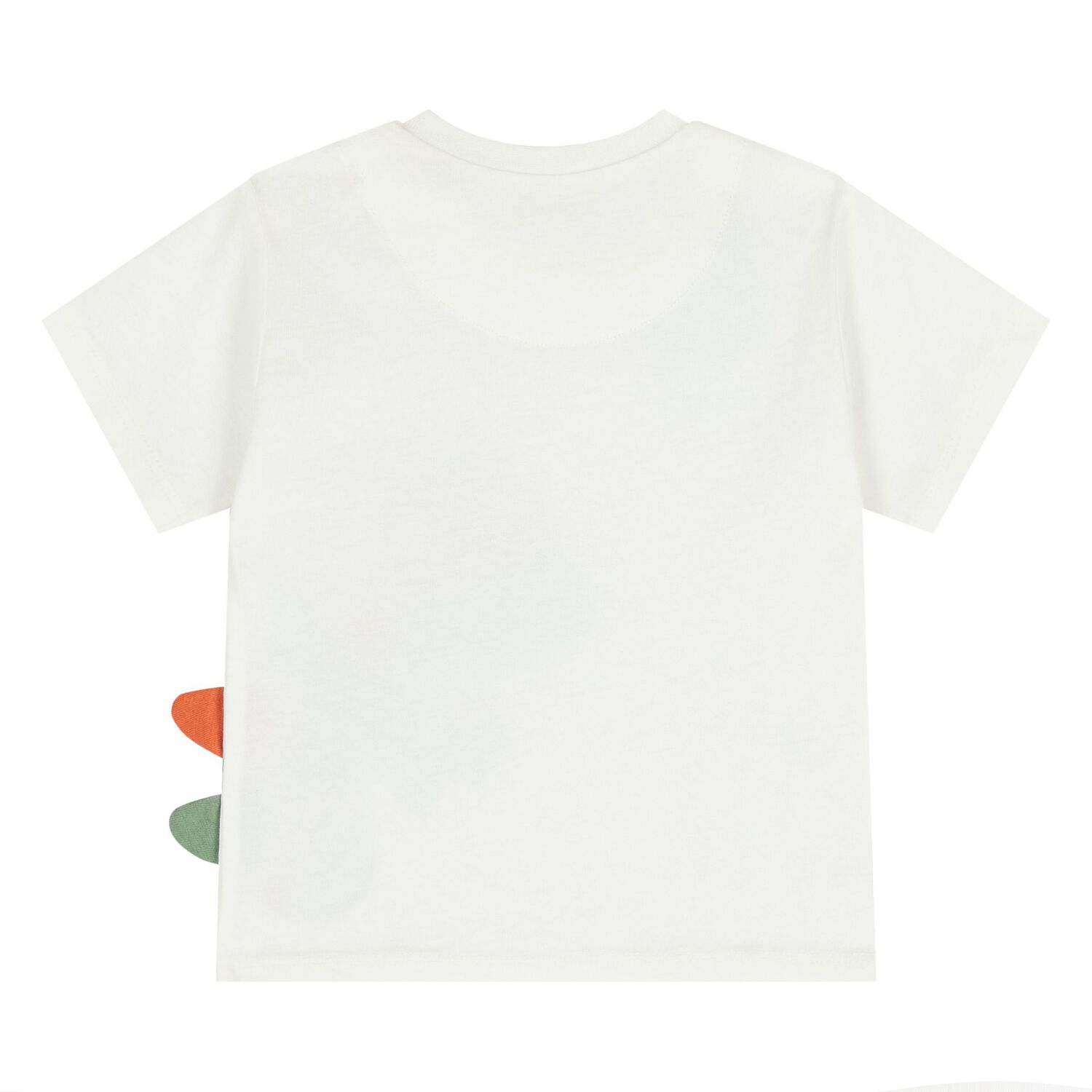 Younger Boys White & Orange Shorts Set, 1, hi-res