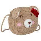Younger Girls Beige Teddy Bear Bag, 1, hi-res