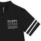 Girls Black Logo Dress, 1, hi-res