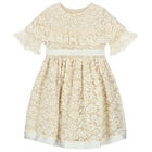 Girls Ivory Lace Dress, 1, hi-res