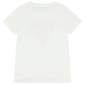 Girls White Logo T-Shirt
