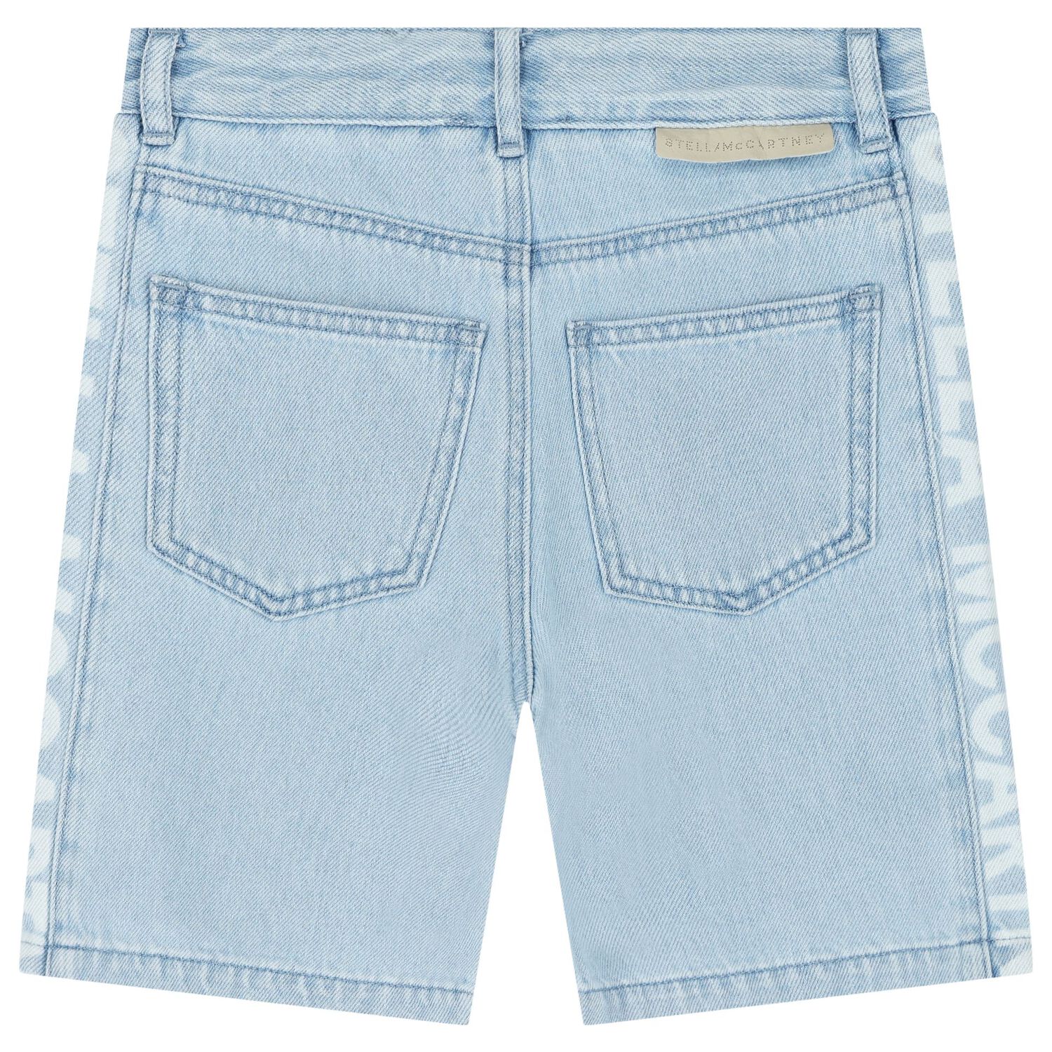 Boys Blue Logo Denim Shorts, 1, hi-res