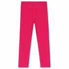 Girls Pink Logo Leggings, 1, hi-res