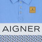 Boys Blue Logo Polo Shirt, 1, hi-res