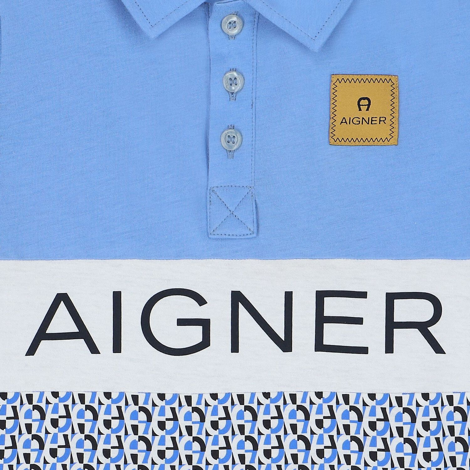 Boys Blue Logo Polo Shirt, 1, hi-res