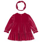 Younger Girls Red Dress Set, 3, hi-res