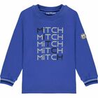 Boys Blue Logo Long Sleeve Top, 1, hi-res