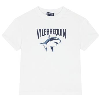 Boys White Shark T-Shirt