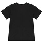 Boys Black Logo T-Shirt, 1, hi-res