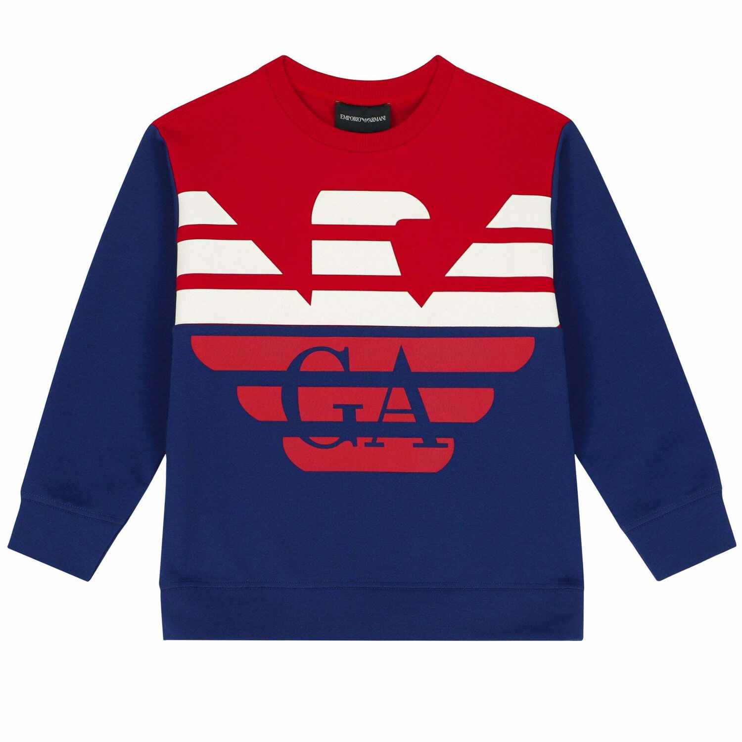 Boys Blue & Red Logo Sweatshirt, 1, hi-res