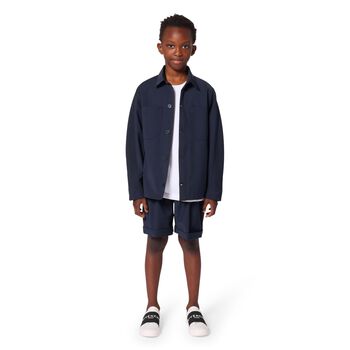 Boys Black Logo Shorts