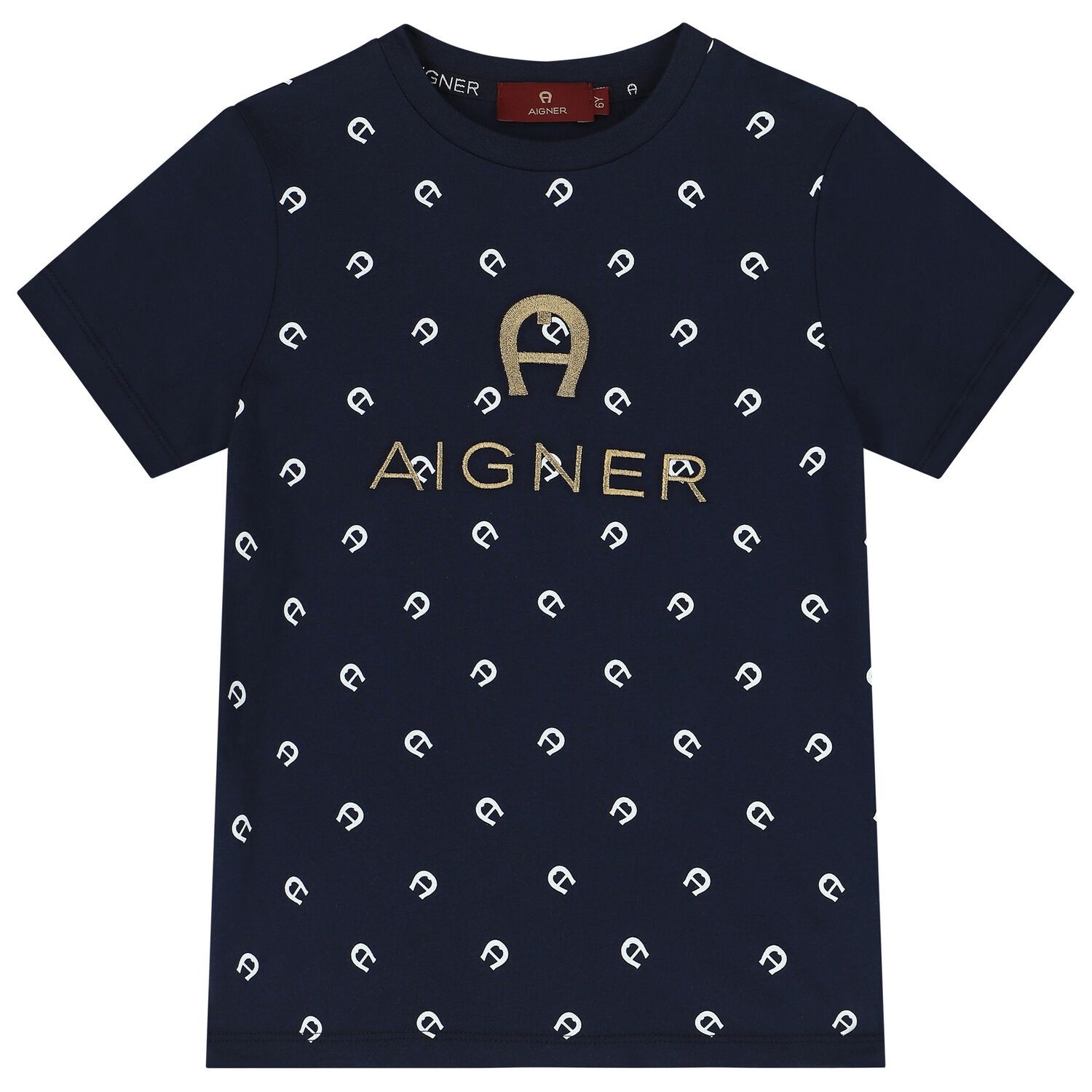 Boys Navy Blue Logo T-Shirt, 1, hi-res