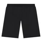 Younger Boys Black Logo Shorts, 1, hi-res