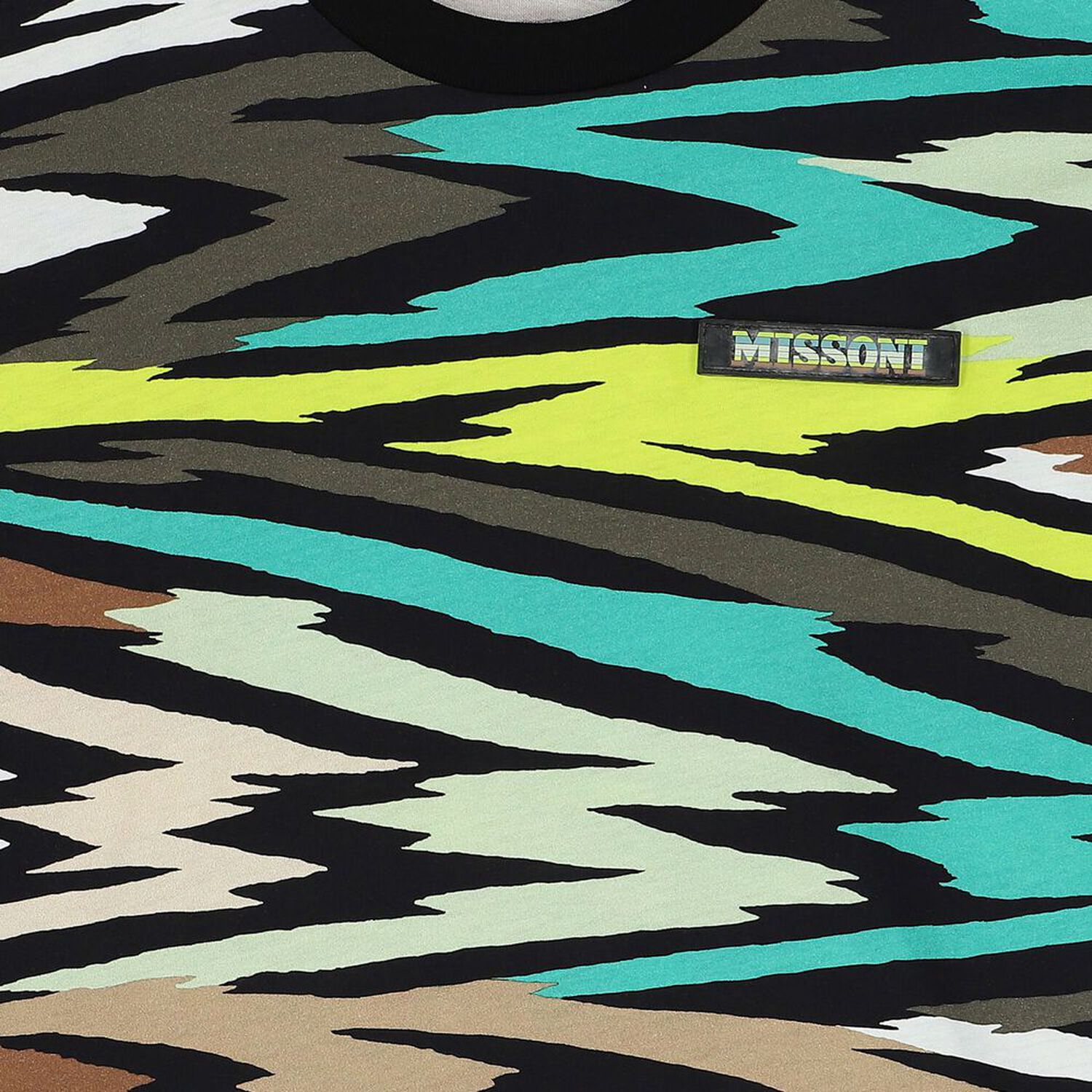 Boys Multi-Coloured Zigzag Logo T-Shirt, 1, hi-res