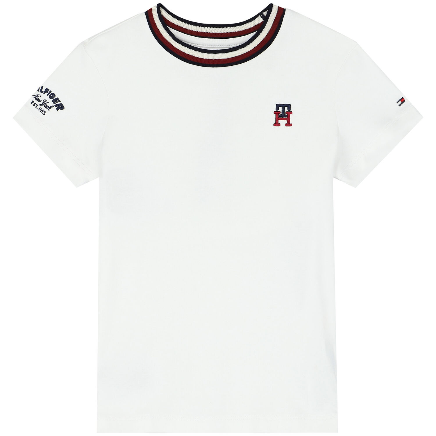 Boys White Logo T-Shirt, 2, hi-res