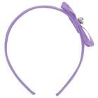 Girls Purple Bow Headband, 2, hi-res