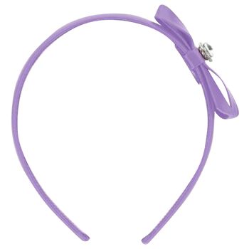 Girls Purple Bow Headband