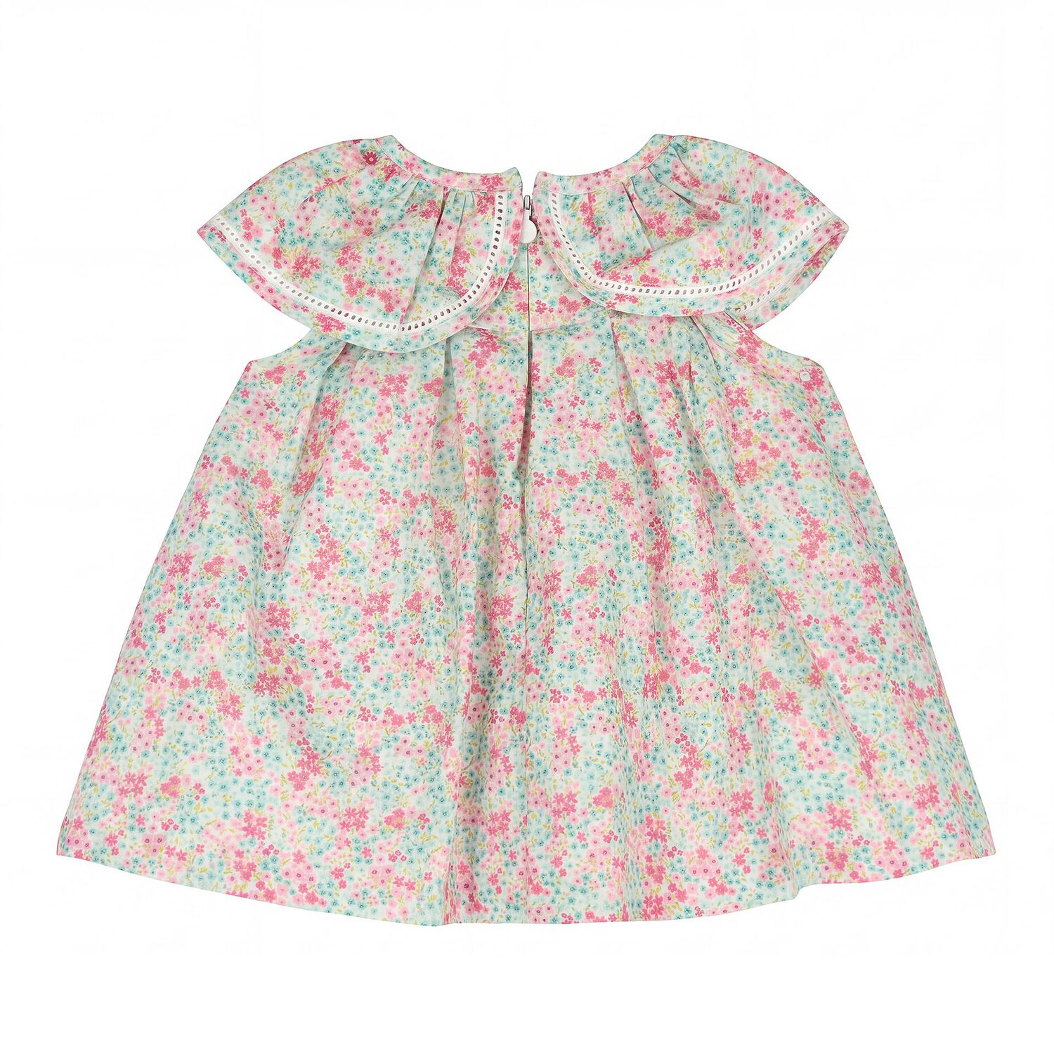 Baby Girls Green & Red Floral Dress Set, 2, hi-res