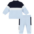 Baby Boys Blue Logo Tracksuit, 1, hi-res